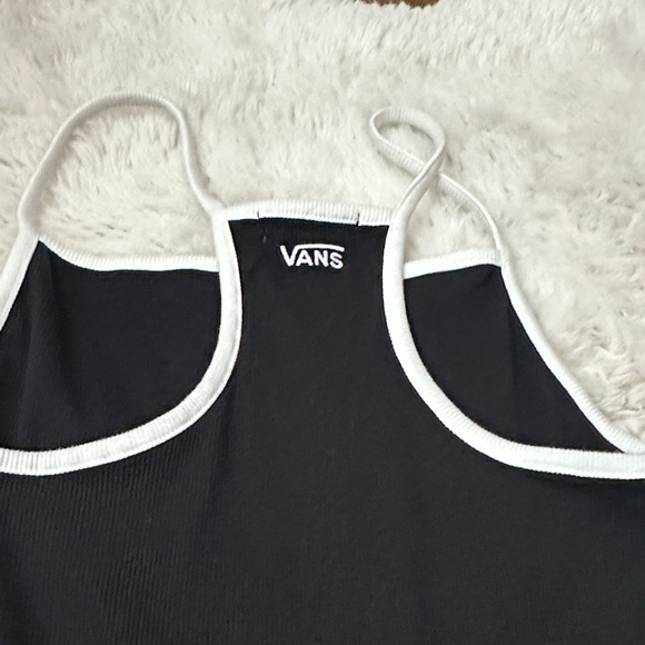NWT Vans Caleb Ribbed Mini Dress with Contrast Trim - Black/White Size Small - Picture 10 of 11